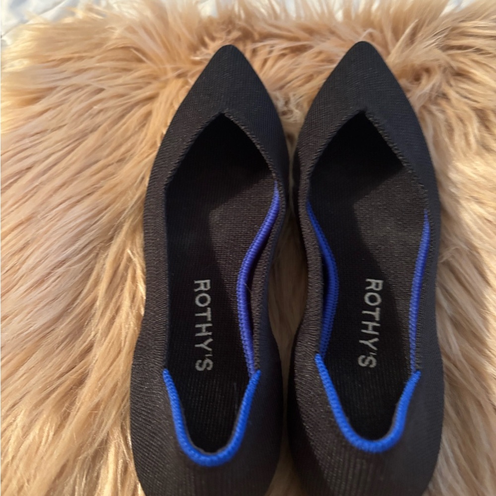 Rothy's Women's Black and Blue Flats - Picture 6 of 9